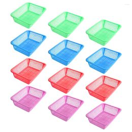 Take Out Containers 12 Pcs Hamper Home Storage Holder Basket Fruit Plastic Creative Container Kitchen Room Useful Packing