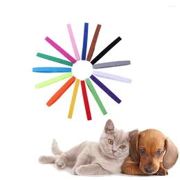 Dog Collars 15pcs/set Identification Id Whelp Kitten Cat Velvet Practical Nylon Reusable Puppy Collar Pet Supplies