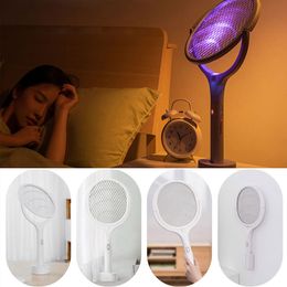 5 in 1 Electric Mosquito Swatter Mosquito Killer Lamp 3500V USB Rechargeable Angle Adjustable Electric Bug Zapper Fly Bat