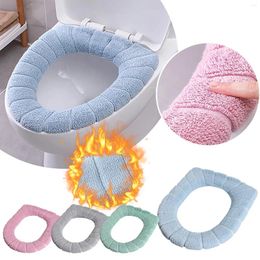 Toilet Seat Covers Bathroom Cover Pads Soft Warmer Cushion Stretchable Disposable Mats Round Mat