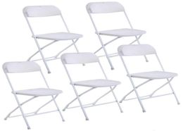 New Plastic Folding Chairs Wedding Party Event Chair Commercial White GYQ6105404