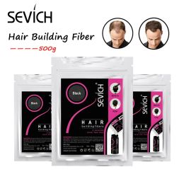 Scissors Sevich 500g Hair Building Fibre 10 Colour Keratin Powders Fibres Hair Regrowth Fibre Hair Refill Instant Salon Hair Treatment