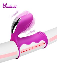 Male Penis Extender Enlarger Sleeve Vibrator Clitoris Stimulator Vibrating Cage Masturbator Sex Toys For Men Couples Y1901249240543