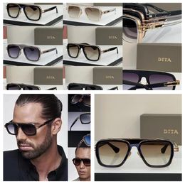 DITA LXN-EVO Sunglasses For Men Women Retro Eyeglasses UV400 Outdoor Shades Acetate Frame Fashion Classic Lady Sun glasses Mirrors With Box DTS403 very nice