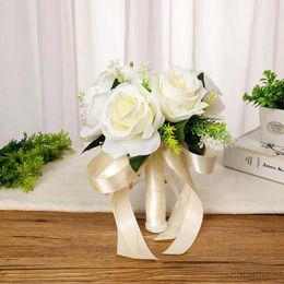 Decorative Flowers Western-style Wedding Bouquet Silk Flower Simulation Rose Trumpet Mori Bridal