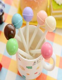 Cute Novelty Lollipops Gel Pen Office School Supplies Party Candy Color Decor Pens Students Children Gift Black ink1886659