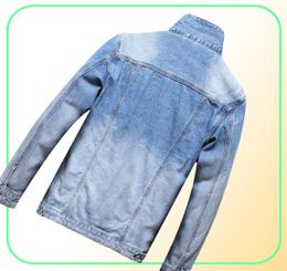 Mens Tracksuits Simple Design Men039s 2 Piece Set Spring Autumn Light Blue Long Sleeve Denim Jacket and Jeans Fashion Slim Soli1490393