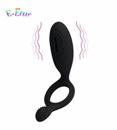 Sex Products Men039s Silicone Vibrating Cock Ring Time Lasting Penis Ring With Clitoral Vibrator Sex Toy For Couple259v7562187