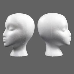 Female Foam Mannequin Head Model Hat Wig Display Stand Rack Foam Mannequin Manikin Head Hat Glasses Display Foam Mannequin