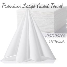 100/200PCS 16" Premium Large Disposable Paper Napkins Guest Towel Linen Feel Wedding Napkins Cocktail Paper Napkin for Bar Party