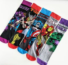 High Quality Mens Dress Socks Street Fashion Cartoon Anime Superhero spider Socks Gifts for Men Cotton Socks Casual sport Street S3200365