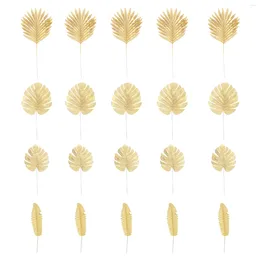 Decorative Flowers Gold Tropical Party Leaves Artificial Leaf Wedding Decorations Lifelike Ornament