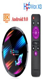 H96 MAX X3 Android 90 TV Box 4GB 64GB 32GB 4G128G Amlogic S905X3 Quad core Wifi 8K H96MAX X3 TVBOX Android9 Round Set top box wit9101918