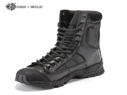 Military Army Boots Men Black Leather Desert Combat Work Shoes Winter Mens Ankle Tactical Boot Man Plus Size 2108302673595