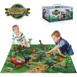 TEMI Dinosaur Toy Jurassic Dino Animals Jungle Set Minifigure Excavation Childrens Educational Toys for Boys Kids Gift 240410