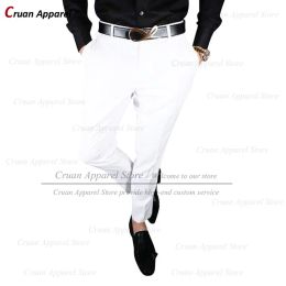 Calças (20 cores) 2022 clássico elegante homem branco terno de calça mais recente fit