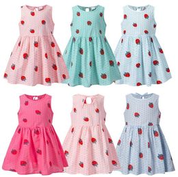 Sweet Girls Dress Lovely Princess Flower Girl Skirt Princess Cotton Sleeveless Dress For Girls Children Clothing