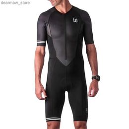 Cycling Jersey Sets Wattie ink Team triathlon jersey skinsuit ciclismo cycling mens bicyc body set splash clothes speed suit One Piece jumpsuit L48