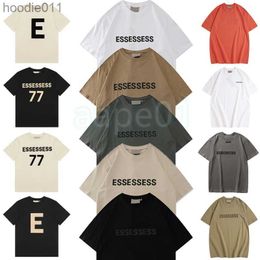 Men's T-Shirts Fashion Brand Mens T Shirt Glued Letter Pattern Short Sle Leisure Loose Womens T-Shirt High Street Couple Clothing Top S-XL C24325