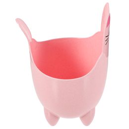 Cat Shaped Trash Can Rv Garbage Kawaii Mini Desk Office Cans Kids Desktop Pink Bin Countertop Waste Basket