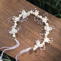 Pearls Rhinestone Headband Flower Elegant Wedding Headpiece Hairband Hair Jewellery Hair Accessories For Women Bride Ornaments Lux