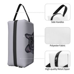 Cute French Bulldog Art Travel Storage Bags Portable Large Capacity Cosmetic Bag for Men Women Multifunctional Makeup Bag