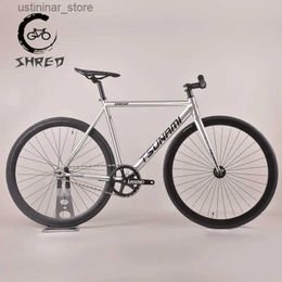 Bikes Ride-Ons TSUNAMI SNM100 Fixed Gear Bike 700C Aluminum Frame Single Speed Fixie Full Bike Track Bicycles Industrial Bearing Wheel V Brakes L47