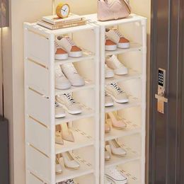 Multi-Layer Stackable Shoe Cabinet Simple Shoes Storage Rack Space Saving Sneakers Organiser For Entry Wall Corner Shoes Shelf