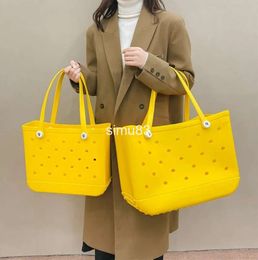 Women Designer Eva Bogg Bag Borse Borse Beach Borse Luxury Summer Hole Bote Grande Shopping Basket Basket Lady Lady Storage Silicone Silicone Borse Borse Eco Jelly Candy