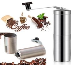 Manual Coffee Grinder Bean Conical Burr Mill For French PressPortable Stainless Steel Pepper Mills Kitchen Tools DHL WX914647018674
