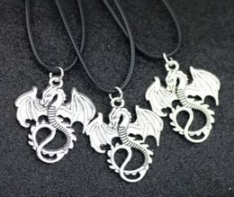 50pcs Lot Cool Dragon Pendants Necklaces Alloy Charms Jewelry whole HJ1912047624