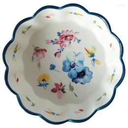 Bowls Creative Personality Ceramic Salad Bowl Soup Dessert Suit For Fruits Candy With Exquisite And Elegant Pattern