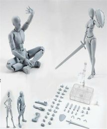 20 MaleFemale Body Kun Doll PVC BodyChan DX Action Play Art Figure Model Drawing for SHF Figurines Miniatures Gray Set Toy 20129579354