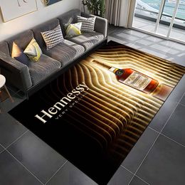 15 Size Hennessy Brandy Pattern Rug Carpet for Living Room Bathroom Mat Creative Doormat Carpet for Bedroom Home Decor