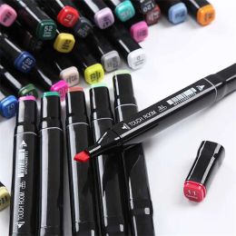 262 Colour Double Headed Markers Pen Set Alcohol Based Marker For Water Painting Manga Drawing School Art Supplies