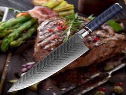 Chef Knife Damascus Steel 85 Inch Professional Japanese Kitchen Knife Sharp Gyutou Kiritsuke Utility Resin Honeycomb Handle Cooki5081856