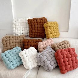 Pillow Throw Elastic Fluffy Soft Touching Sherpa Stuffed Square Woven Chair Seat Home Supplies