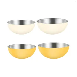 Bowls Salad Baking Stainless Steel Container Durable Unbreakable Serving For Home Dining Table Cereal Fruits