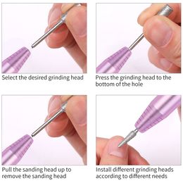 LINMANDA Mini Purple USB Electric Nail Grinder Drill Professional Manicure Nail Drill Machine For Gel Polishing Equipment Tool