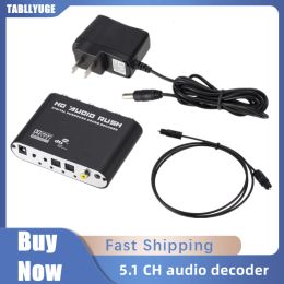 Converter TABLLYUGE AC3 Audio Digital to Analog 5.1 Channel Stereo DAC Converter Optical SPDIF Coaxial AUX 3.5Mm to 6RCA Decoder Amplifier