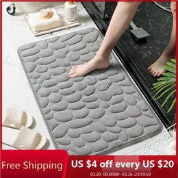 Bath Mats Mat Cobblestones | Bathroom Rugs Memory Foam Carpet Floor Doormat -