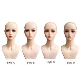 Female Mannequin Head for Hairpieces Necklace Wigs Displaying Making Styling