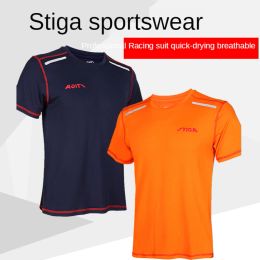 Jerseys New arrival stiga Table tennis clothes sportswear quick dry short sleeve men ping pong Shirt Badminton Sport Jerseys