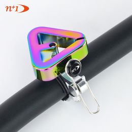 1pc N+1 Bicycle Bell Triangle Shape MTB Road Bike Horn Fixed by Clamp Ring Loudly Sound Bike Parts Accessories