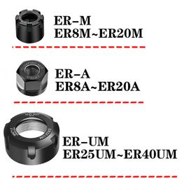 OUIO ER8 ER11 ER16 ER20 ER25 ER32 ER40 NUT A M UM ER Nut CNC Nut Engraving Machine ER Collet Nut for Tool Holder Lathe Tools