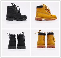 Chestnut Wheat Nubuck Triple Black Martin boots Kids Boys Winter Warm Sneaker Girls Casual Trainer Work boots with box5014690