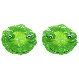 2X Novelty Design Animal Waterproof Shower Cap Bath Dry Hair Cover Protector Hat Green