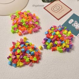 Floral Mini Rainbow Hyunya Hair Clip Colorful Childrens Claw Clip Candy Bean Clip Baby Butterfly Headwear