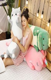 1pc 70120CM Giant Cartoon Animal Dinosaur Unicorn Cat Psh Toys Stuffed Soft Long Sleeping Pillow Dolls Birthday Gift T41561546218680