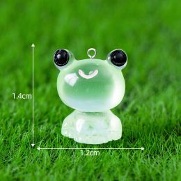 10pcs Kawaii Small Animals Resin Earrings Charms for Jewellery Making Luminous Frog Pendant Flatback DIY Jewellery Making C1490